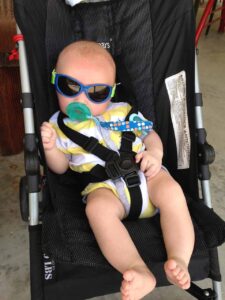 baby in a stroller
