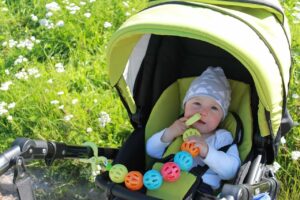 Baby seat in a stroller